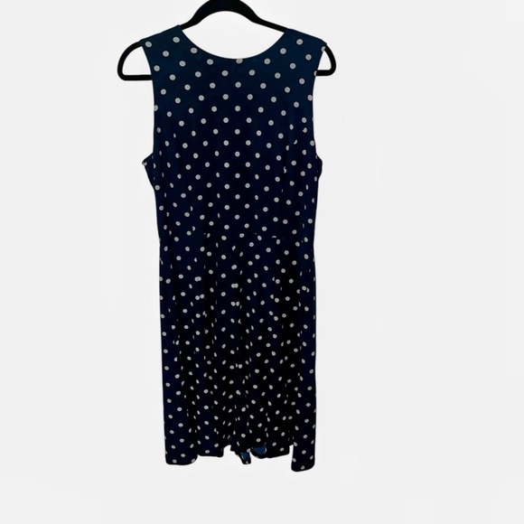 Ralph Lauren Dresses & Skirts - Ralph Lauren navy blue white polka dot dress size 14